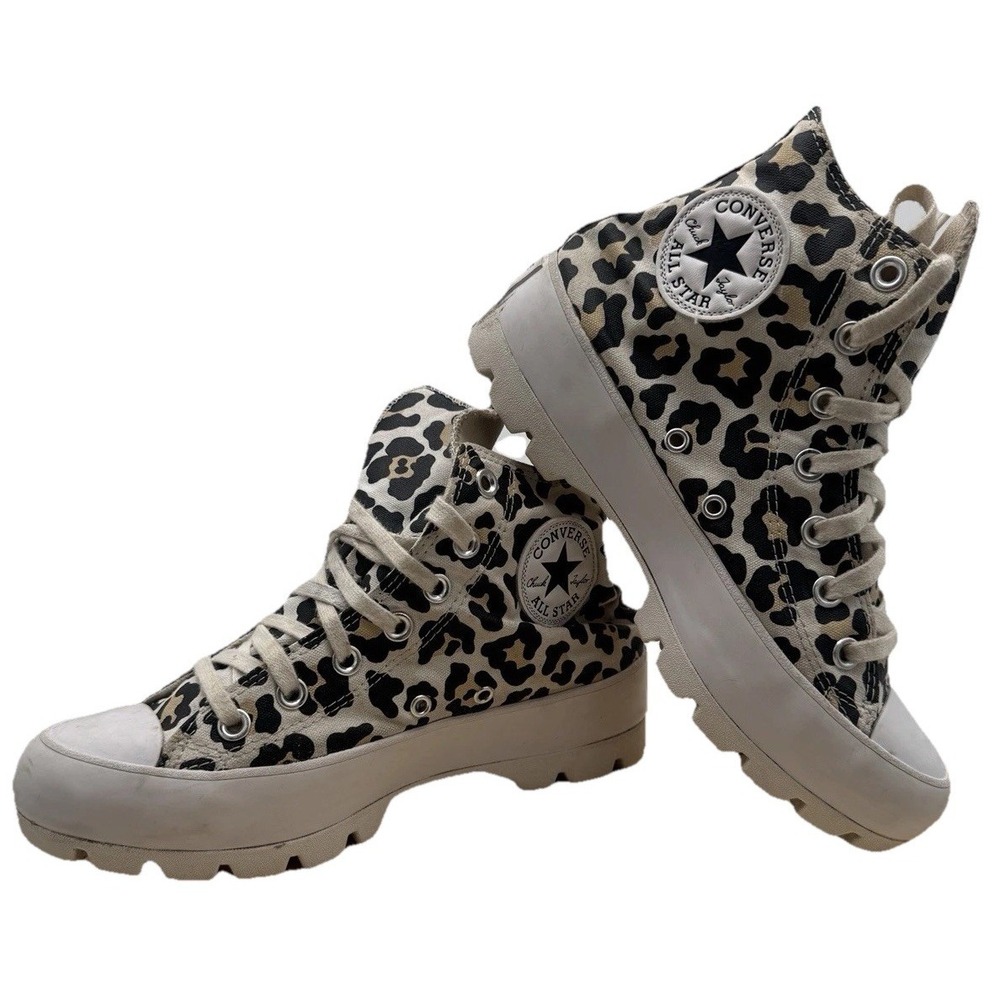 Converse Chuck Taylor All Star Lugged Leopard High Top Platform Sneakers 6.5 Y2K